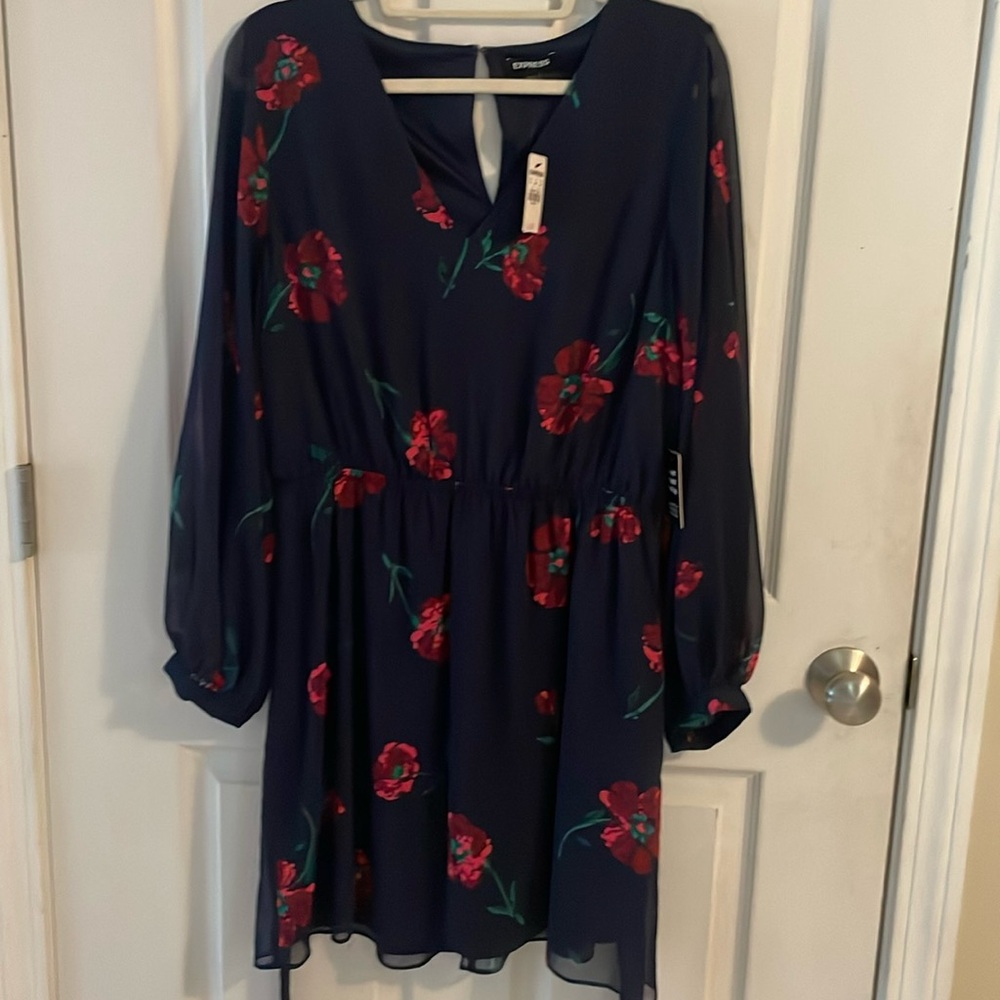 NWT Express Large Navy Dress